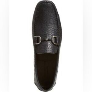 Ermengildo Zegna Bit Loafer Leather Driving Moccasin Navy  EU 9 EEE US 10/10.5